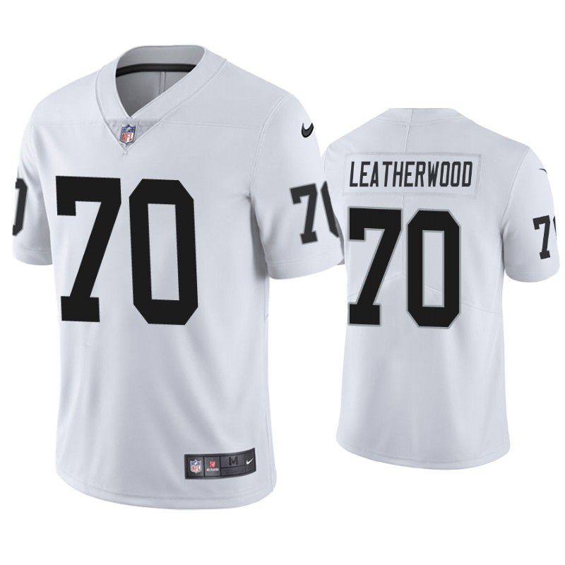 Men Oakland Raiders #70 Alex Leatherwood Nike White Limited NFL Jersey